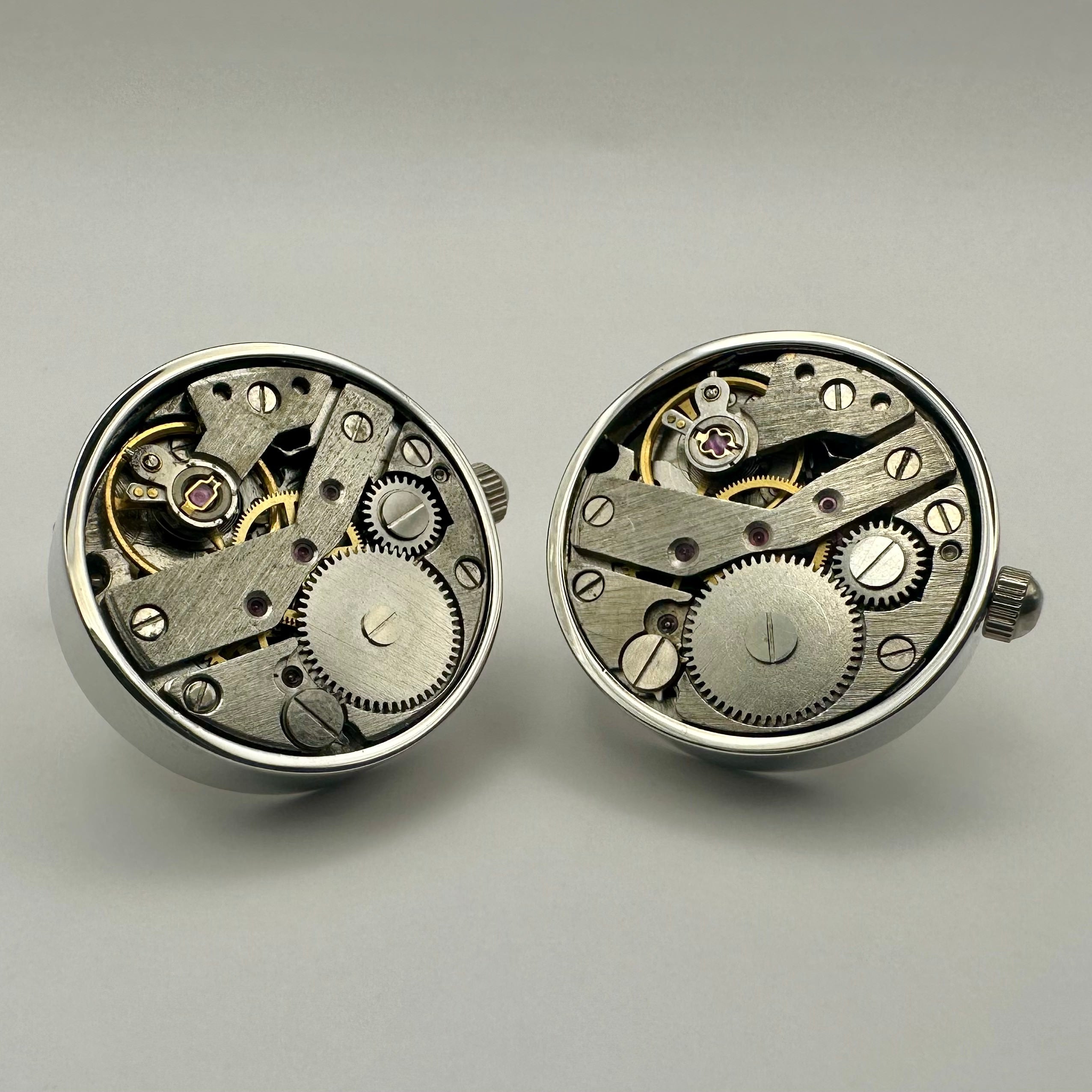 Watch movement cufflinks discount omega